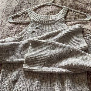 Knit distressed sweater